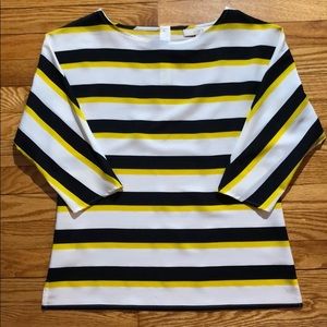 LOFT Striped Boatneck Blouse